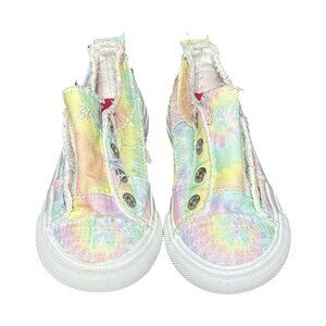 Blowfish Malibu Kids Rainbow Tie-Dye Slip-On Sneakers Size 7"